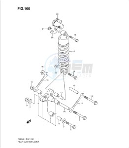 DL650 drawing REAR CUSHION LEVER