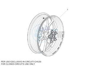 RSV4 APRC 1000 drawing Rear wheel assembly