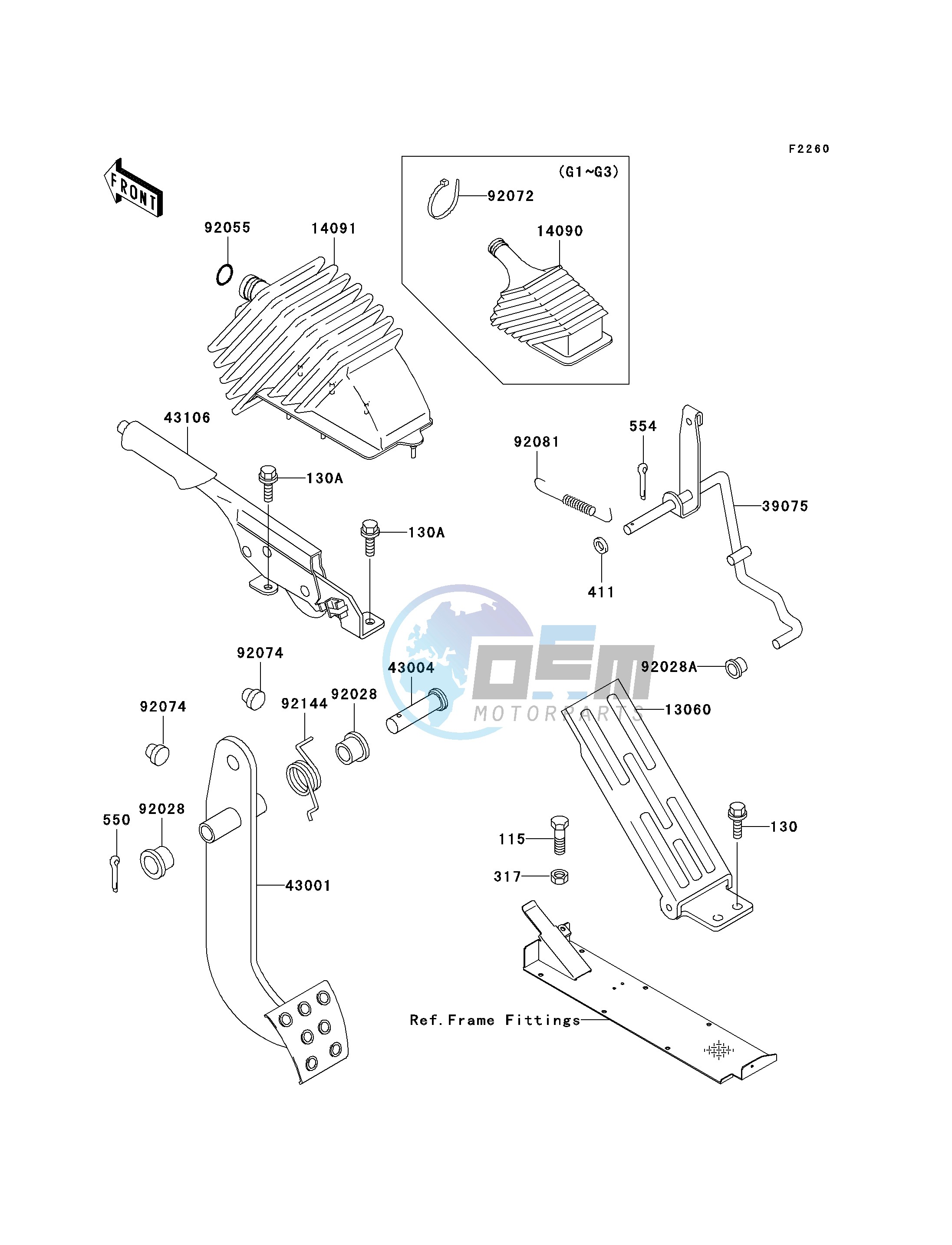 BRAKE PEDAL_THROTTLE LEVER