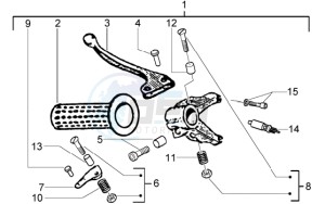 Ciao 50 Euro 1 drawing Rear brake lever holder