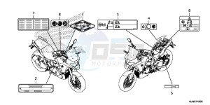 VFR800XF CrossRunner 2ED drawing CAUTION LABEL