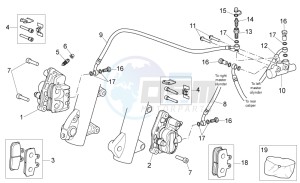 Scarabeo 400-492-500 Light drawing Front brake caliper