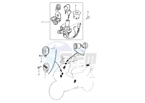 YQ AEROX R 50 drawing ELECTRICAL DEVICES