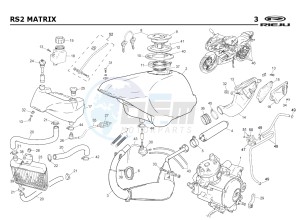 RS2 MATRIX 50 drawing EXHAUST,RADIATOR,TANK, AIRFILTER