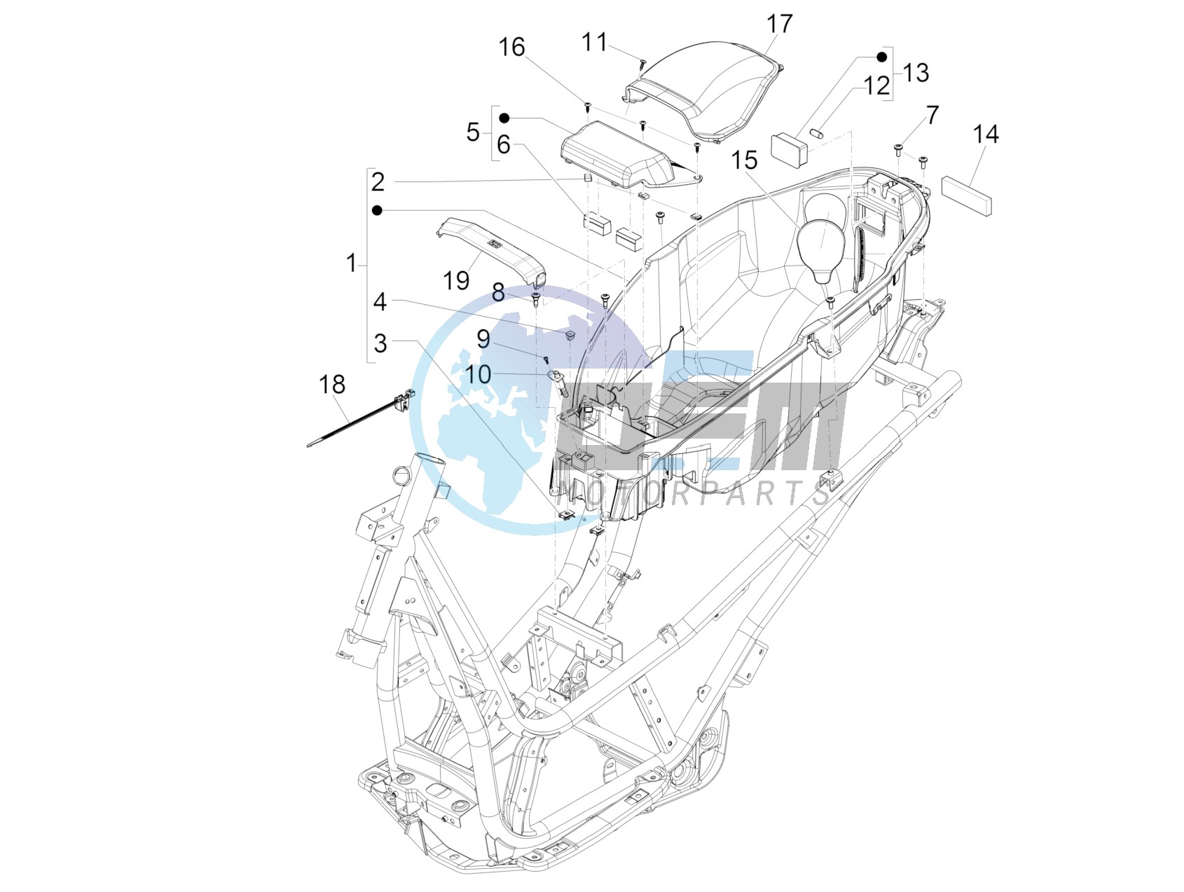 Helmet housing - Undersaddle