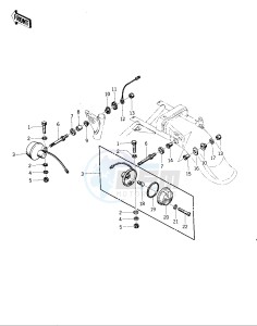 KZ 400 D (D) drawing TURN SIGNALS -- 74 -75 KZ400_KZ400D- -