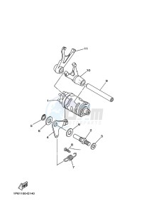 TT-R50E (BEGB) drawing SHIFT CAM & FORK