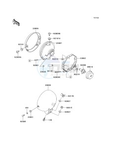 VN 800 A [VULCAN 800] (A6-A9) [VULCAN 800] drawing HEADLIGHT-- S- --- VN800-A7 - A9- -