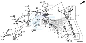 NC750SDG NC750X Europe Direct - (ED) drawing REAR BRAKE MASTER CYLINDER ( NC750SA/ SD)