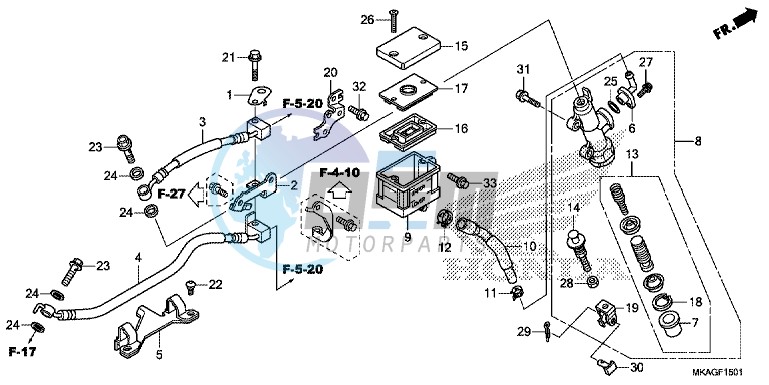 REAR BRAKE MASTER CYLINDER ( NC750SA/ SD)