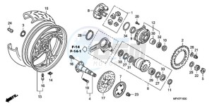 CB1000RA9 Australia - (U / ABS) drawing REAR WHEEL