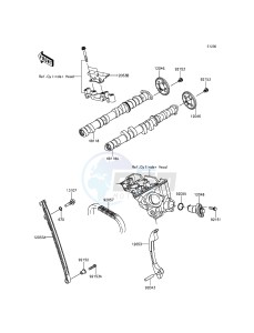 NINJA_ZX-6R ZX636EEF FR GB XX (EU ME A(FRICA) drawing Camshaft(s)/Tensioner