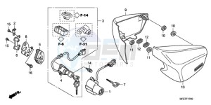 VT750C2F9 Australia - (U / KMH MME) drawing SIDE COVER