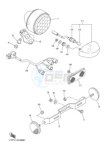 XVS950CU XVS950 ABS (1XC2) drawing TAILLIGHT