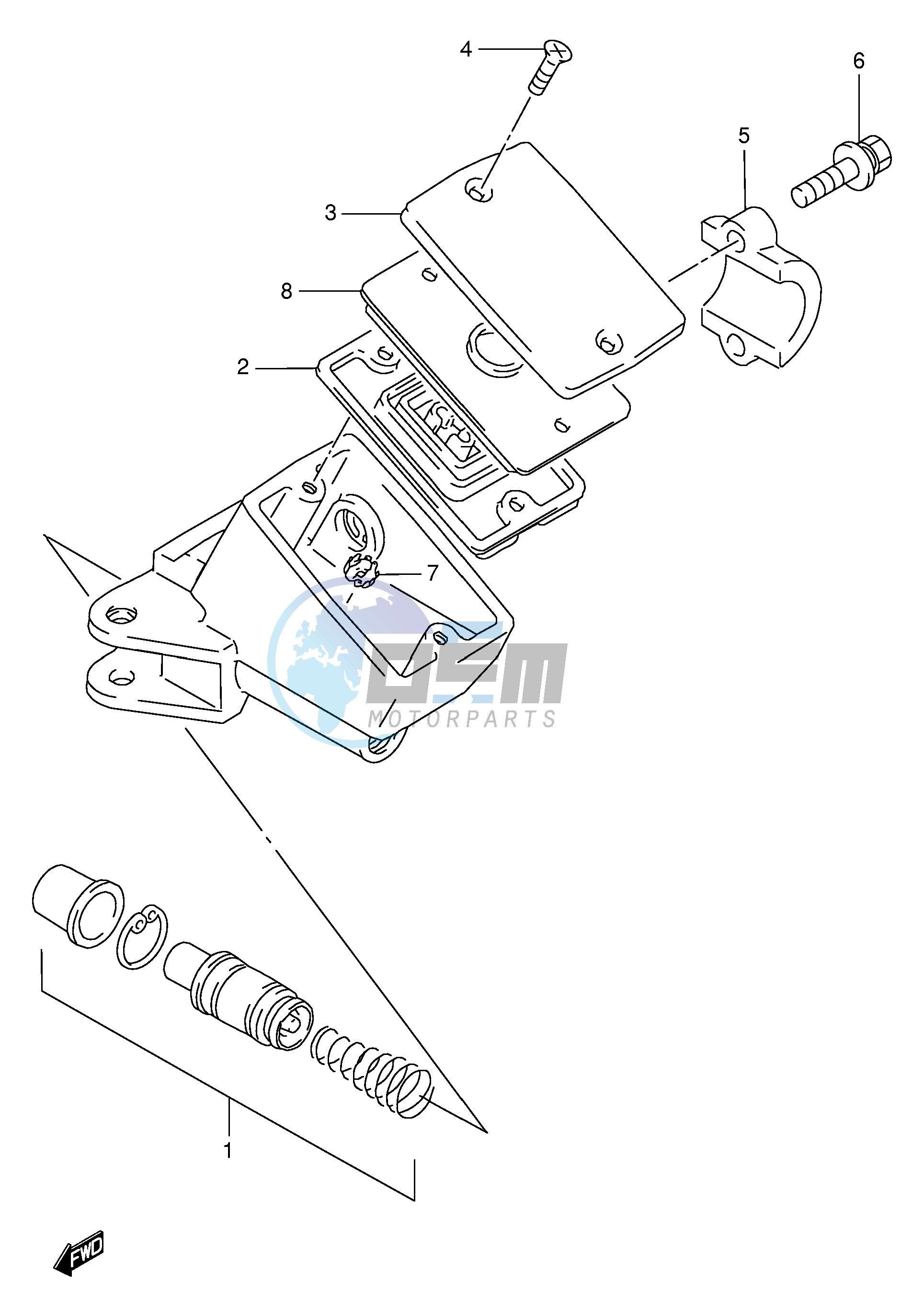 FRONT MASTER CYLINDER (MODEL S T V W)