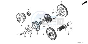 GL18009 France - (F / CMF) drawing PRIMARY DRIVE GEAR