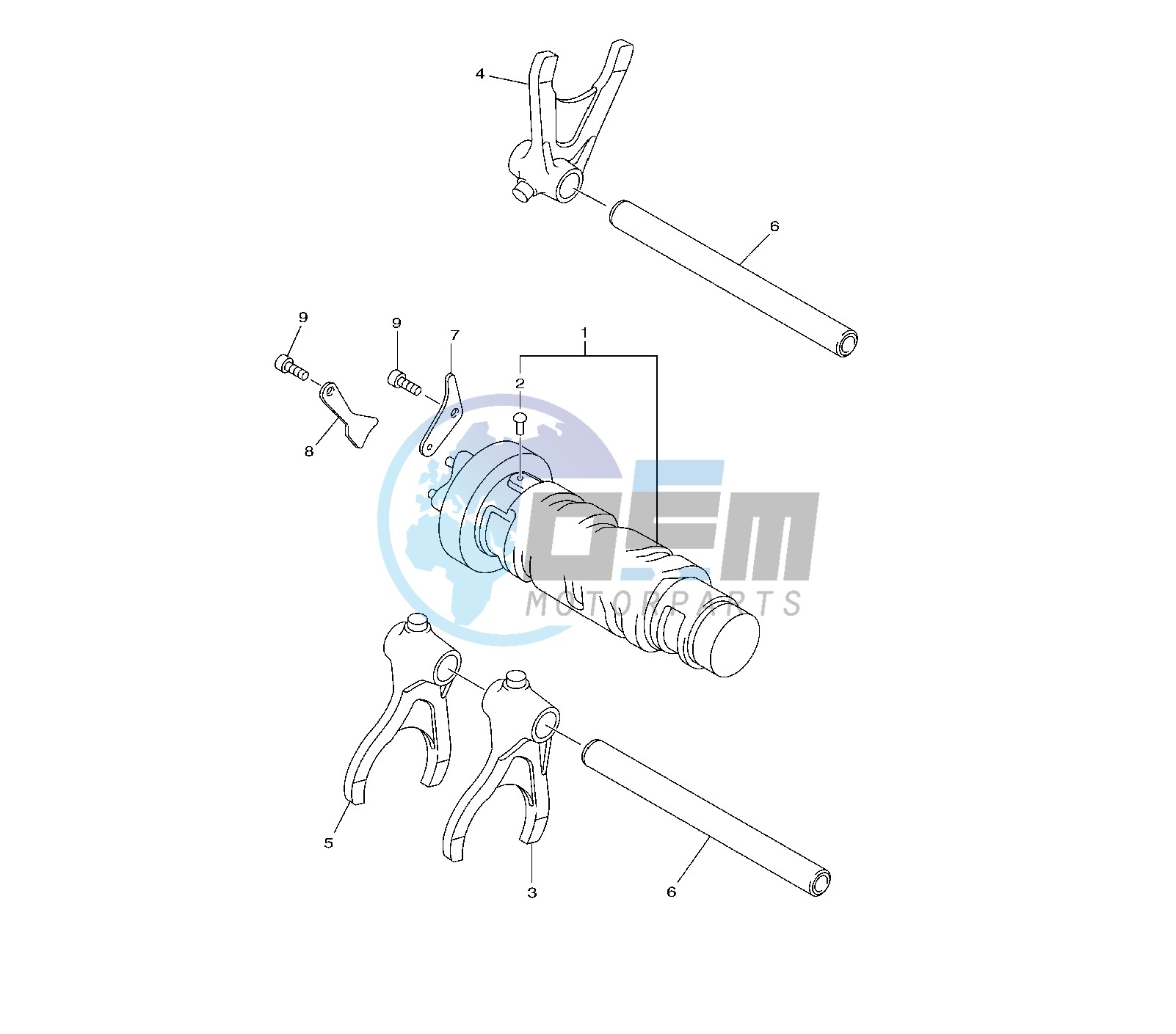 SHIFT CAM AND FORK