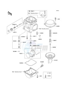 EX 500 D [NINJA 500R] (D6F-D9F) D6F drawing CARBURETOR PARTS