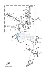 YBR125ESD (3D9B) drawing FRONT MASTER CYLINDER