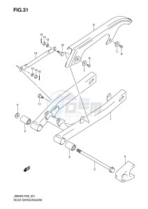 JR80 (P28) drawing REAR SWINGING ARM