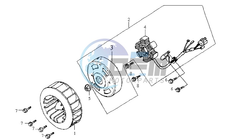 FLYWHEEL WITH MAGNETO / FAN