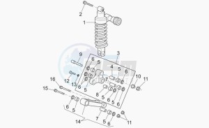 Breva V 1100 IE IE drawing Connecting rod - rear shock abs.