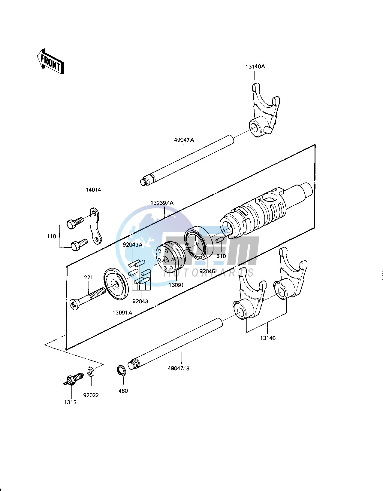 GEAR CHANGE DRUM & FORKS