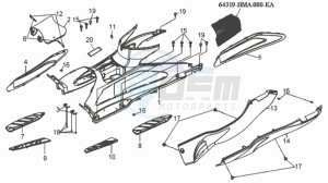 GTS250 INJECTION drawing FOOTREST