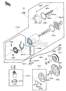 ZX 600 A [NINJA 600] (A1-A2) [NINJA 600] drawing STARTER MOTOR_STARTER CLUTCH