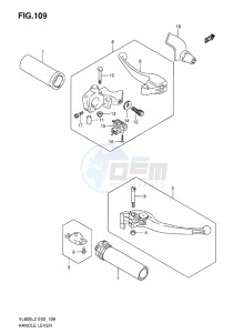 VL800C INTRUDER EU drawing HANDLE LEVER