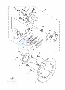 XSR900 MTM850 (BAE8) drawing REAR BRAKE CALIPER