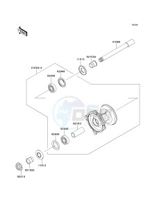 KX 250 R (R6F-R7F) R6F drawing FRONT HUB