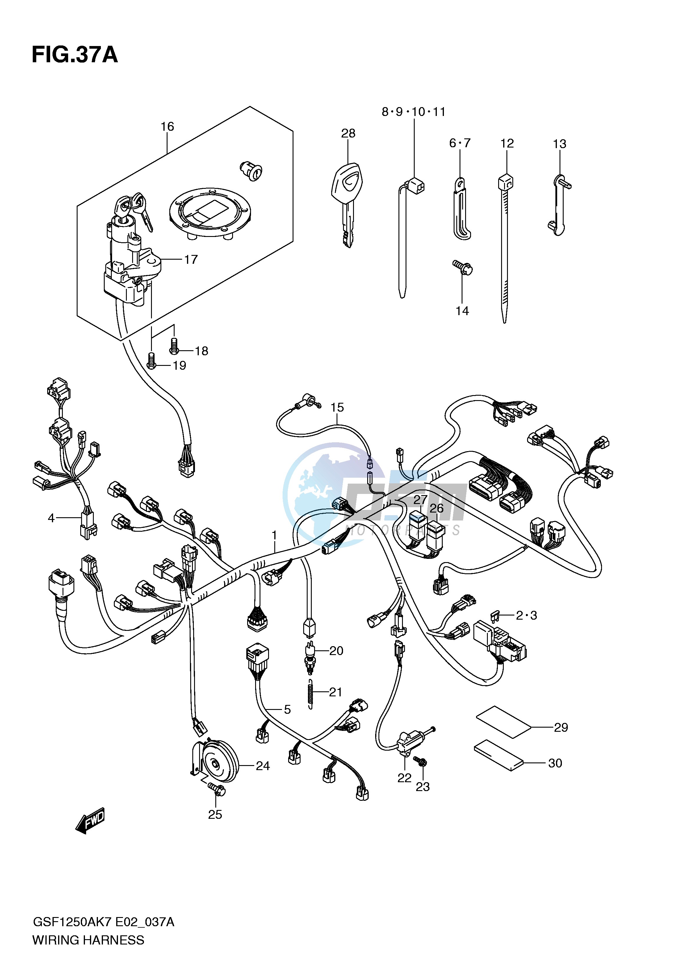 WIRING HARNESS (GSF1250SK7 SK8 SK9 SL0)