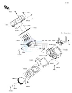 BRUTE FORCE 750 4x4i EPS KVF750HJF EU drawing Cylinder/Piston(s)