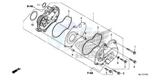 NC750DE Integra - NC750D Europe Direct - (ED) drawing WATER PUMP