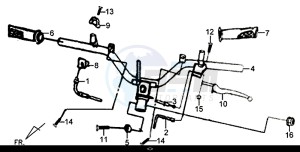 X'PRO 50 (25 Km/h) (AE05W9-NL) (E4) (L8-M1) drawing CABLE SWITCH HANDLE LEVER