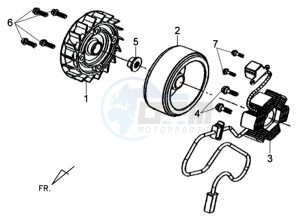 ORBIT II 50 drawing MAGNETO / FLYWHEEL