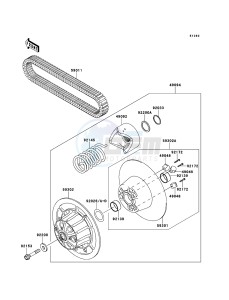 MULE_4010_DIESEL_4X4 KAF950FDF EU drawing Driven Converter/Drive Belt