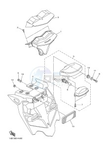 YZF-R1 YZF-R1E 998 R1 (2SG3) drawing TAILLIGHT