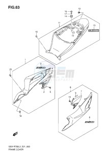 GSX-R750 drawing FRAME COVER L3