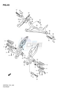 GSR750 (E21) drawing FOOTREST