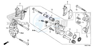 TRX500FPAE TRX500FPA Europe Direct - (ED) drawing FRONT CALIPER