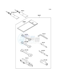 JET SKI 800 SX-R JS800A8F FR drawing Owner's Tools