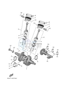 YXF850ES YXF85WPSJ WOLVERINE X (BG41) drawing CRANKSHAFT & PISTON