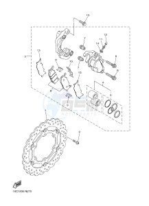 XVS950CR BOLT C-SPEC (B33J) drawing FRONT BRAKE CALIPER