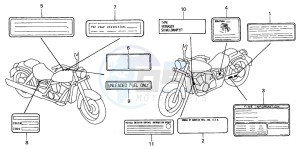 VT1100C3 drawing CAUTION LABEL