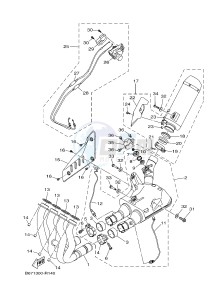 MTN1000 MTN-1000 MT-10 (B671) drawing EXHAUST