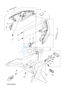 YPR125R XMAX 125 EVOLIS 125 (2DMF 2DMF) drawing TAILLIGHT