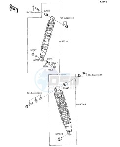 KSF 250 A [MOJAVE 250] (A3-A7) [MOJAVE 250] drawing SHOCK ABSORBER