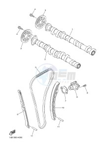 YZF-R1B 1000 (1KBH) drawing CAMSHAFT & CHAIN